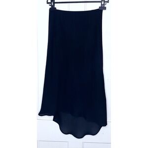 VINTAGE : A. byer : size : S : Y2K black asymmetrical flowy ruffle maxi skirt